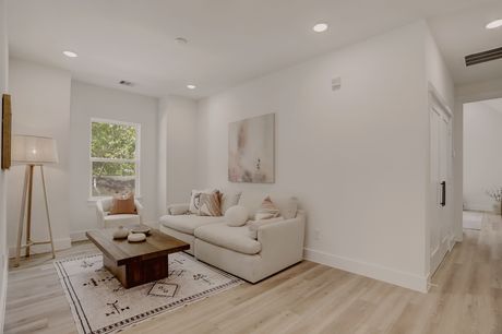 Living room seating area at Marcella Estates