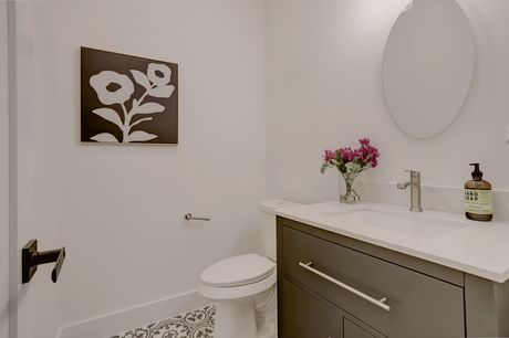Powder bathroom at Marcella Estates