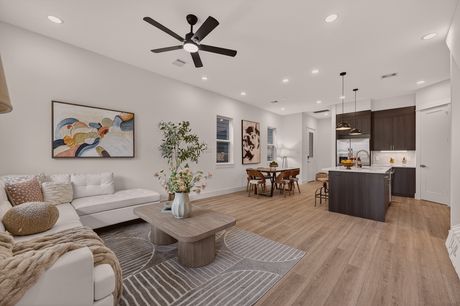 Open living and dining area at Donovan Vista